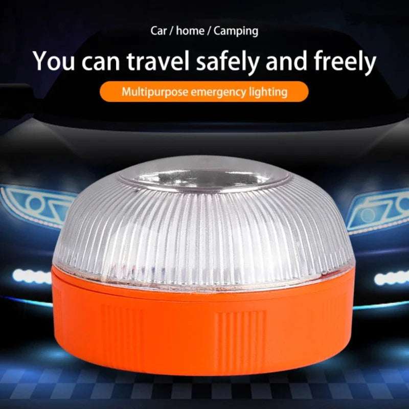 Led Car Emergency Light Flashing Light Magnetic Induction Road Accident Light Portable Strobe Warning Light