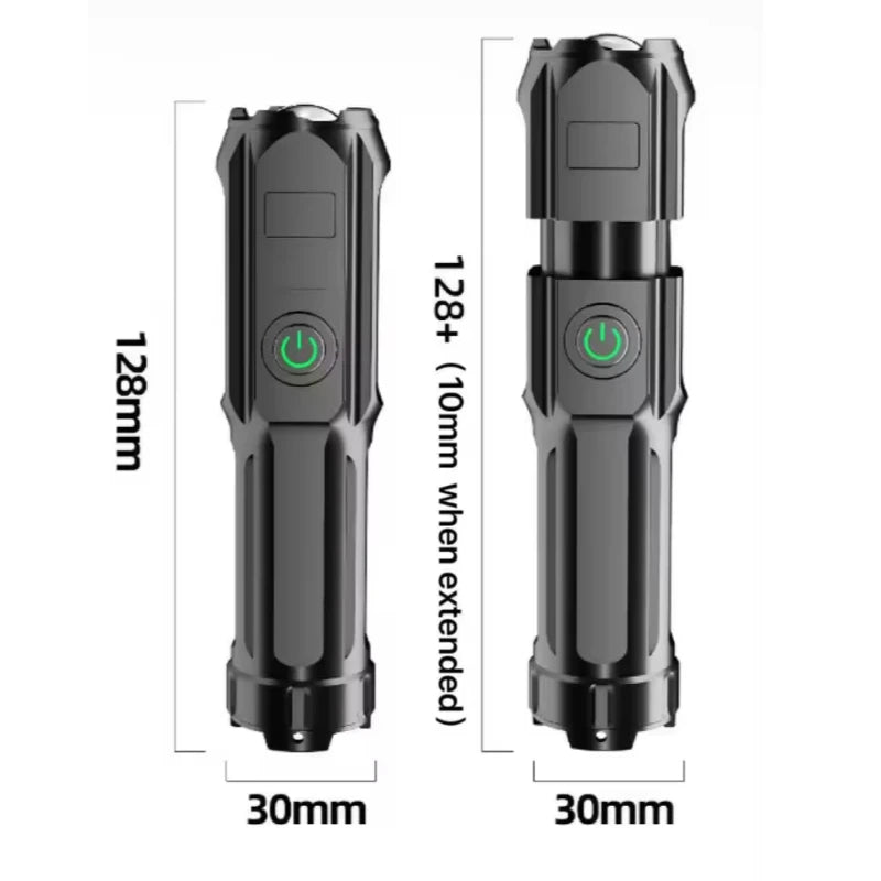 Ultra Bright Torch Built-in Battery Flash Light Emergency Spotlights 5km 1500W Most Powerful Led Flashlights Tactical