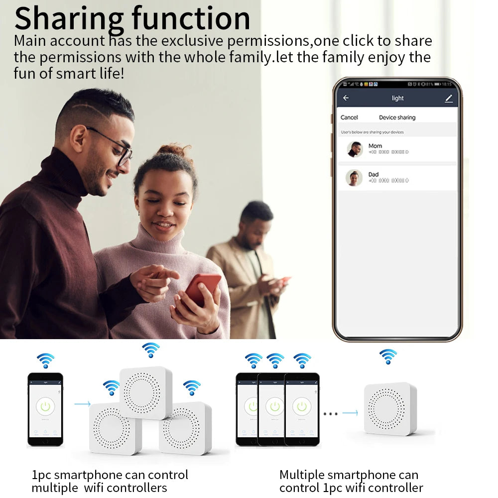 Tuya 16A MINI Wifi Smart Switch DIY 2-way Control Relay Timer For Smart Life Work With Alexa Google Home Yandex Alice