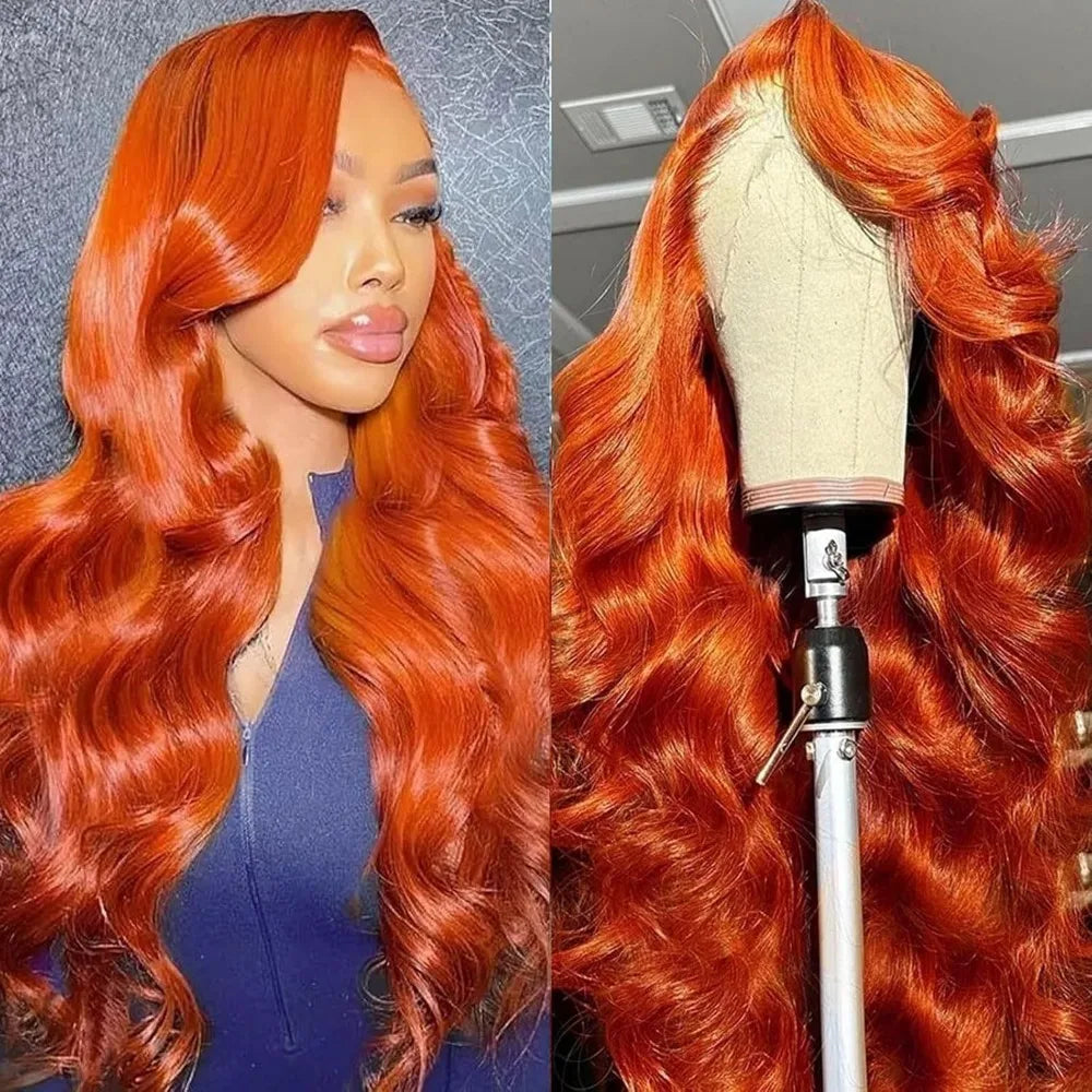 30 Zoll Honigblond Ombre Lace-Front-Perücke Echthaar 13x4 HD Lace-Front-Perücke 4/27 Highlight Ombre Body Wave Lace Frontal Ohne Kleber