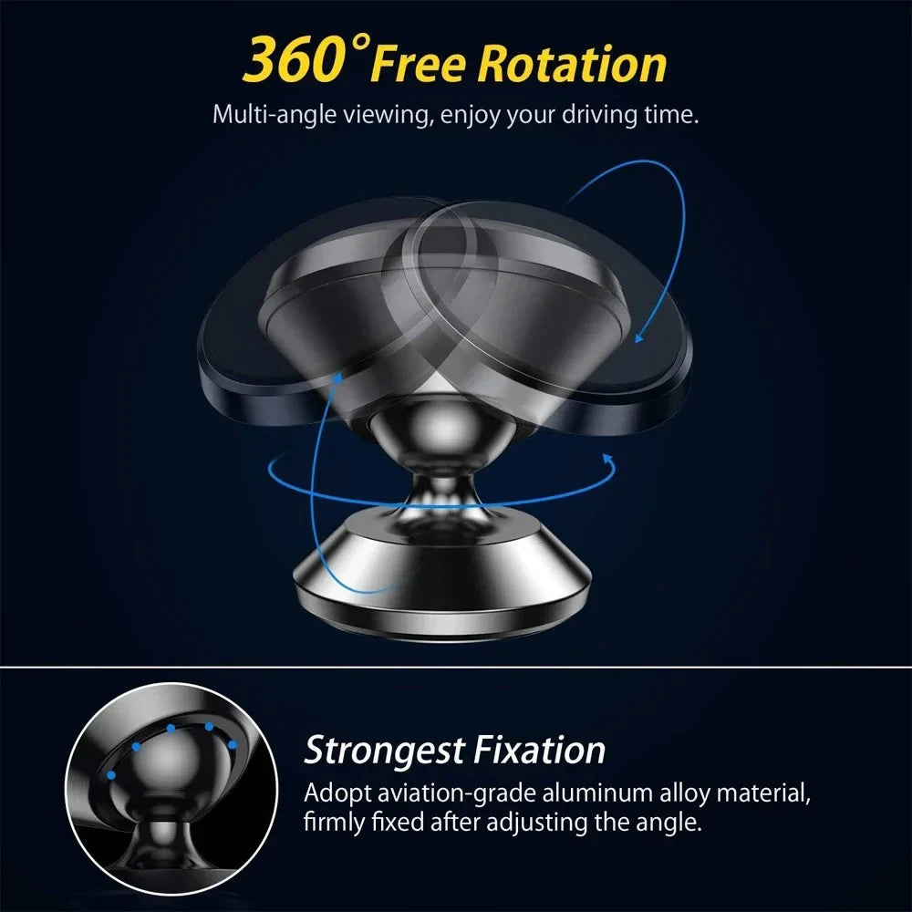 Magnetic Car Phone Stand Magnet Mount Bracket Adhesive Stick on Dashboard for iPhone 14 13 12 Pro Samsung Xiaomi Huawei Mobile