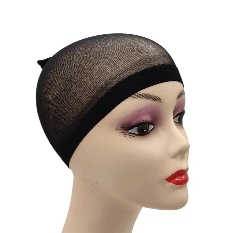 2 bonnets perruque en filet pour tissage de cheveux, de couleur noire/marron/chair/beige, extensibles, taille unique, pour la fabrication de perruques