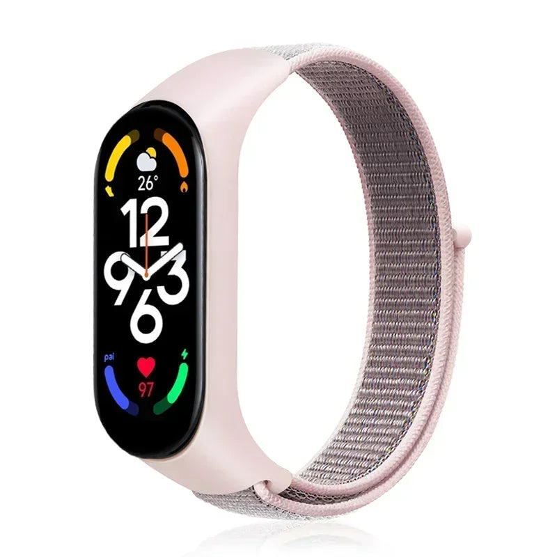 Nylon loop Mi band 4 5 6 Strap Replacement Soft Adjustable Wrist Watchband Pulsera correa For Xiaomi Mi band 3 4 5 6 7 Bracelet