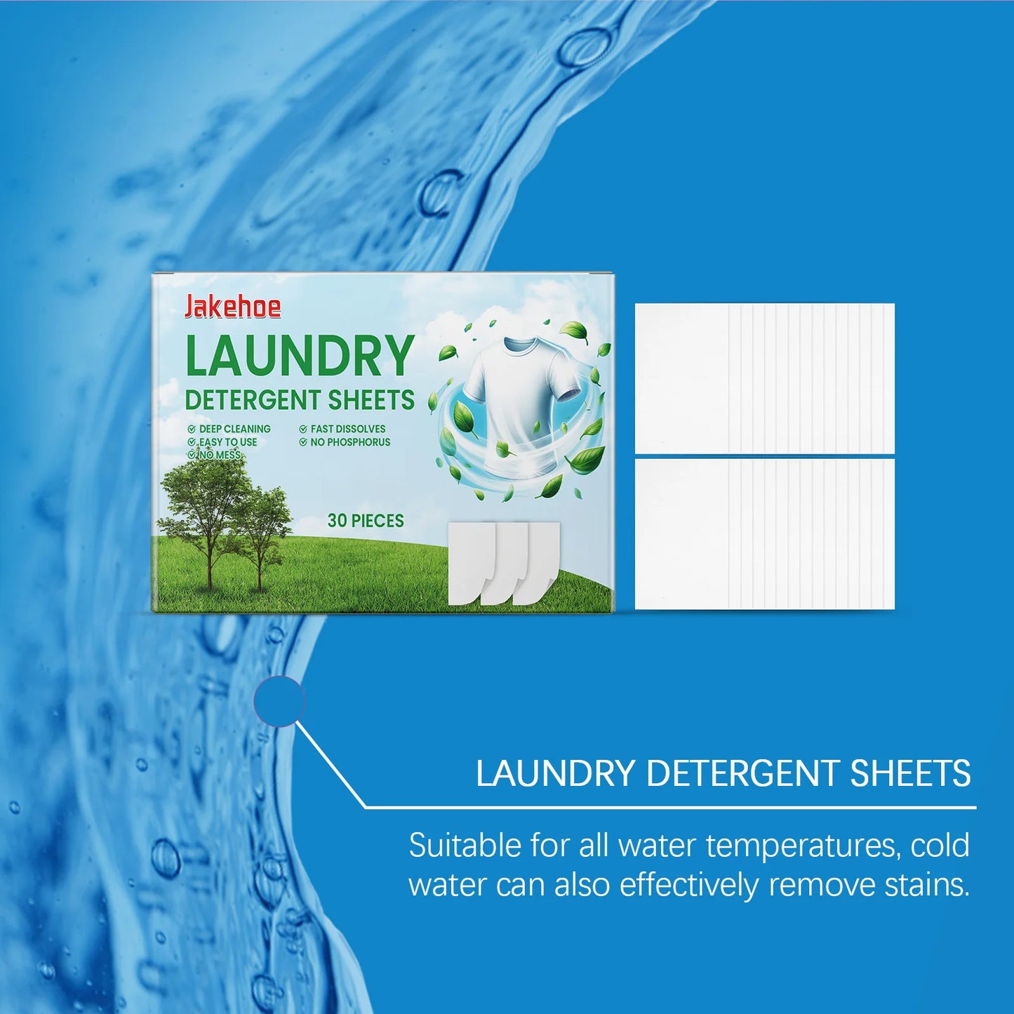 50 PCS/Bag Laundry Tablets Color Absorption Anti-Staining Sheets Anti-String Mixing Washing Accessories Long-lasting Fragrance