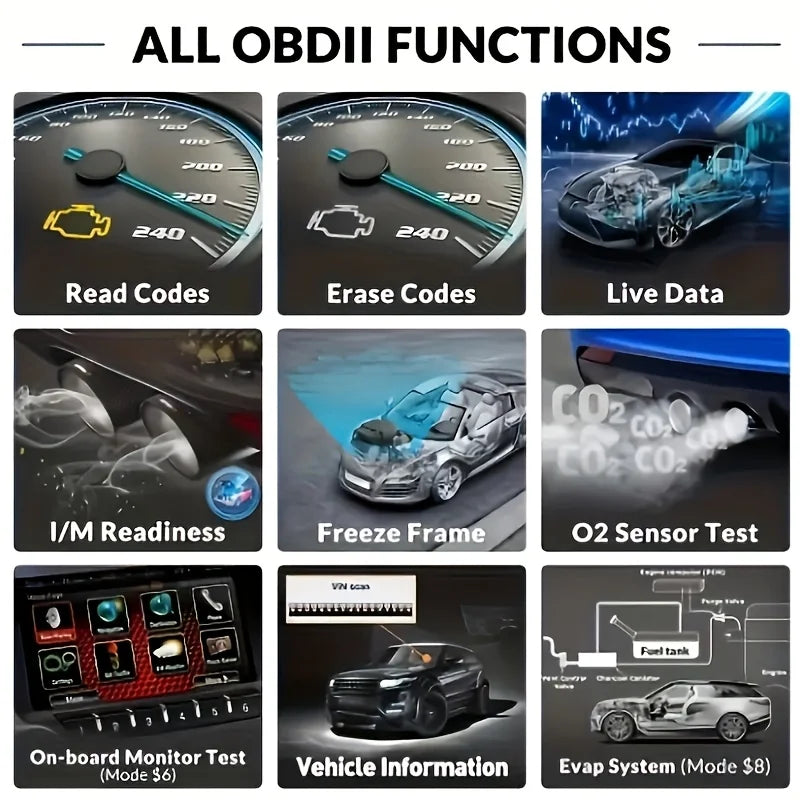V519 Professional Obd2 Scanner - Usb-Powered Car Diagnostic Tool with Real-Time Data Stream, Full-Featured Obd Ii Testing (I/M Ready, Bod2/Eobd), Clears Engine Fault Lights, Reads/Erases Codes for Most Vehicles, Car Maintenan
