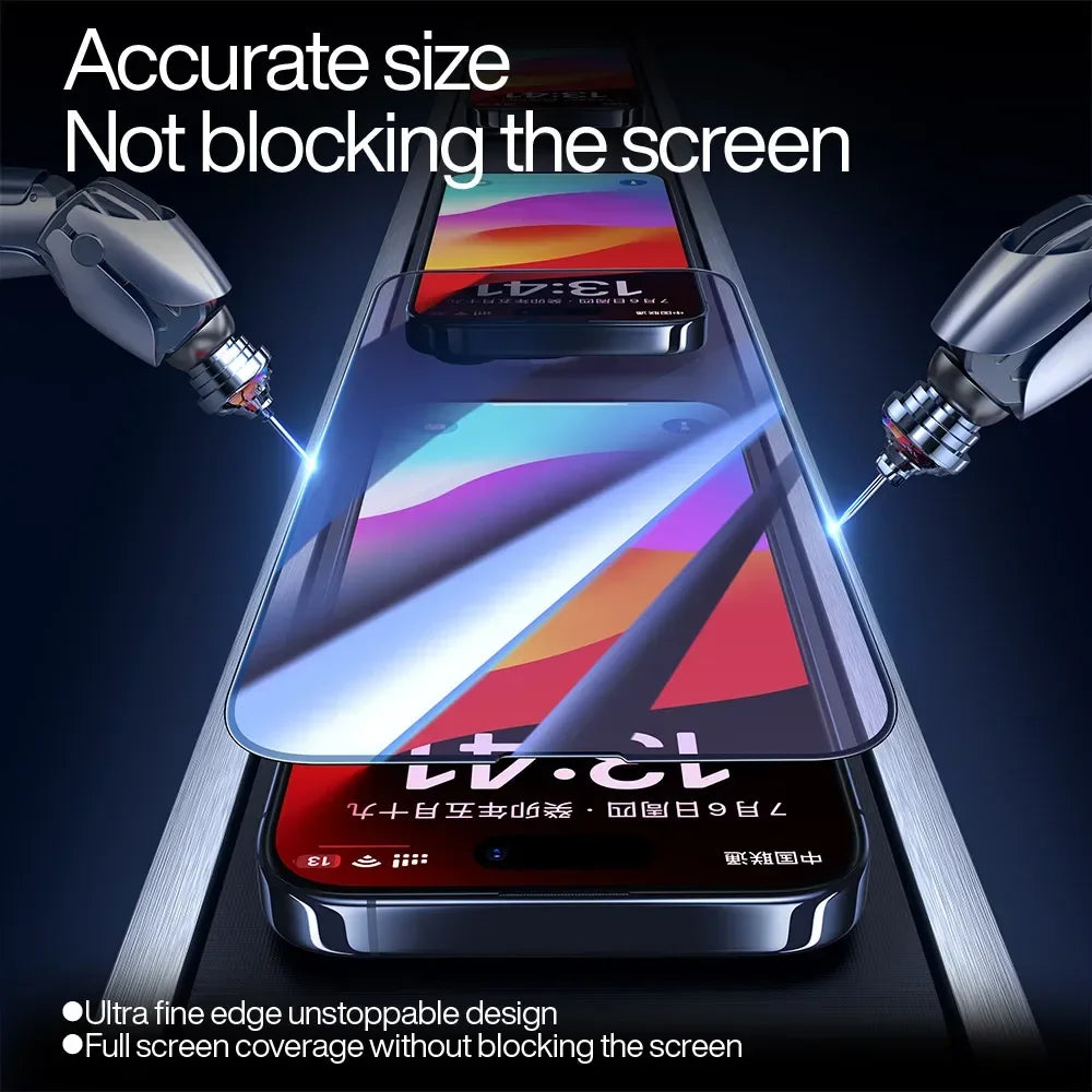 SmartDevil Full Cover Tempered Glass for iPhone 17 17Pro Max 16ProMax 16Pro Screen Protector for iPhone 15Pro HD Anti-blue Light - Shoppiline