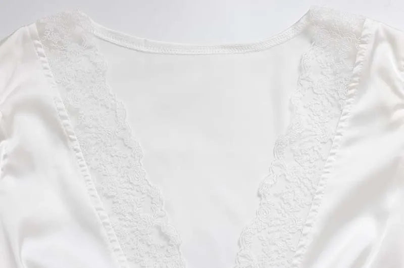 Women Solid Lace Tops V-Neck Short Sleeves Satin Slim Regular Streetwear Tees Female Summer Pure Desire Hot Girl T Shirts 2026