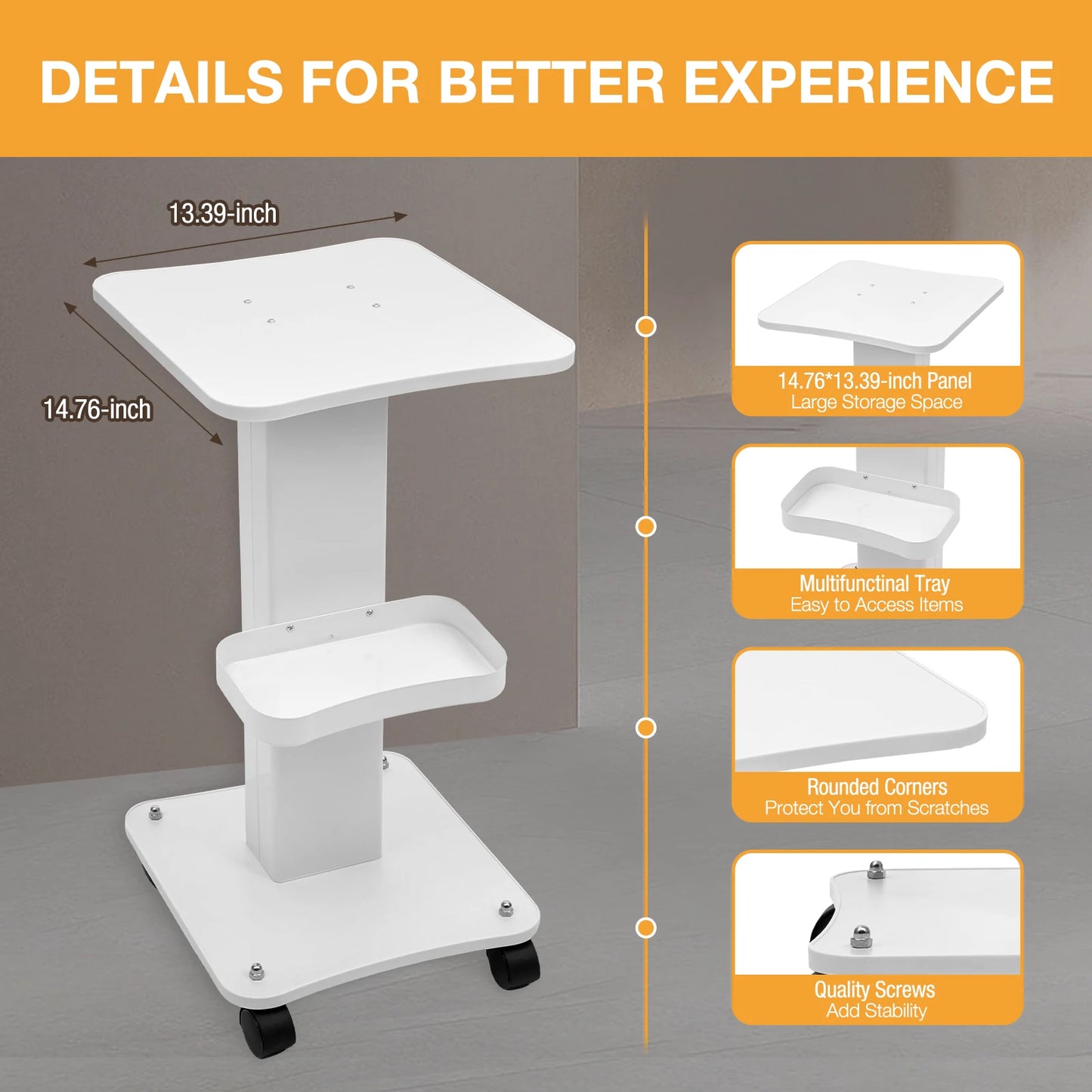 Salon Trolley Stand Beauty Instrument Beauty Auxiliary Trolley Organizer Cart With Wheel Spa Cart Equipment