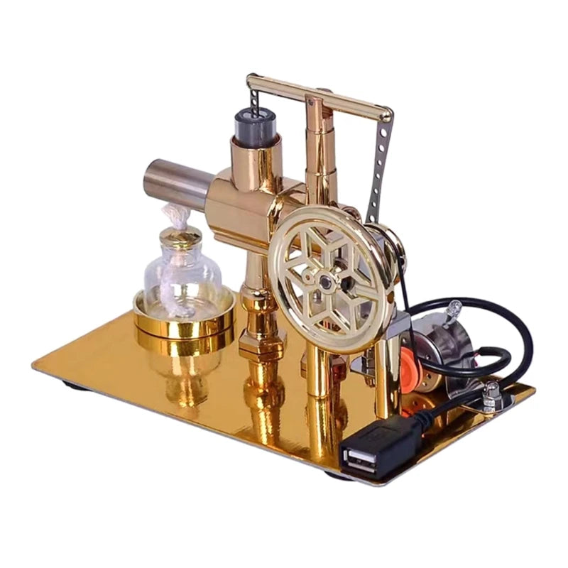 Hot Air Stirling Engine Motor Model Metal Stirling Engine Teaching Aids for Kid