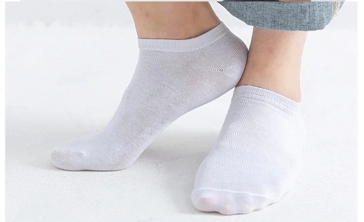 Solid Color Ankle Boat Socks Low Cut Short Style Comfortable Fashionable For Men Women Spring Summer Round Neck Casual
