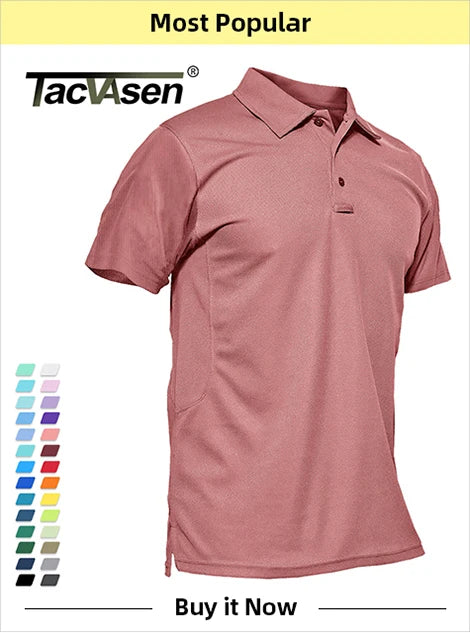TACVASEN Men's Short Sleeve T-Shirts With Zipper Pockets Mens Summer Solid T Shirts Safari Tee Shirts Hiking Work Clothing - Shoppiline