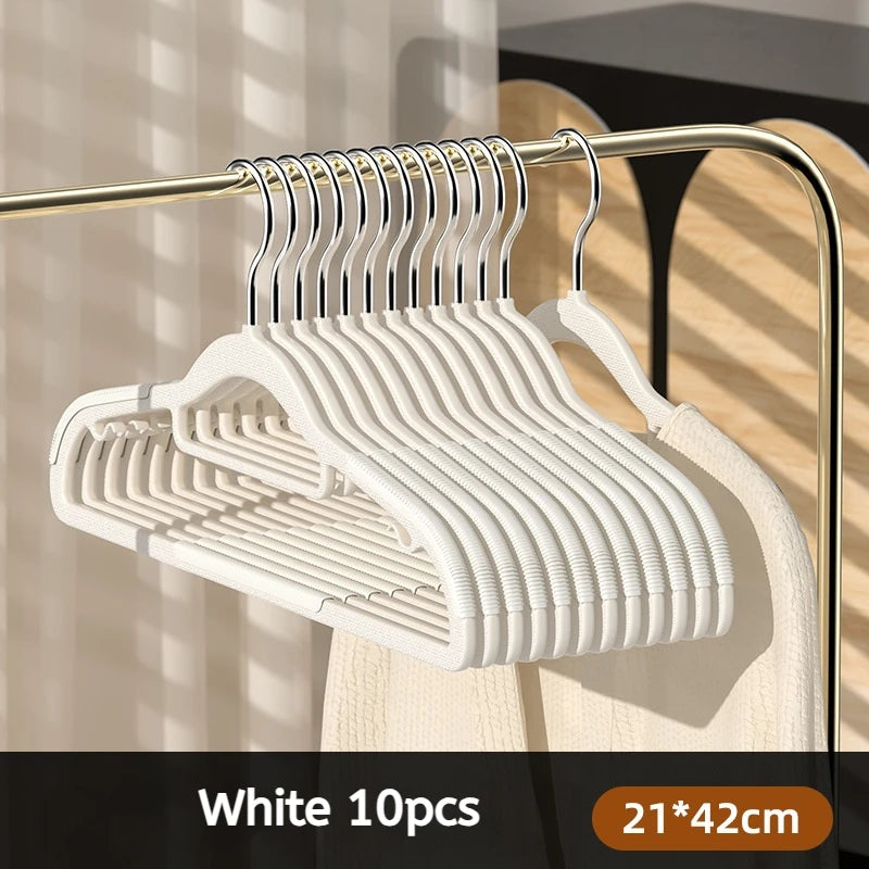 10Pcs Black/Orange/Grey Multifunctional Wet and Dry Household Hanger Suitable for Hanging Clothes Bedroom Wardrobe Anti-Slip - Shoppiline