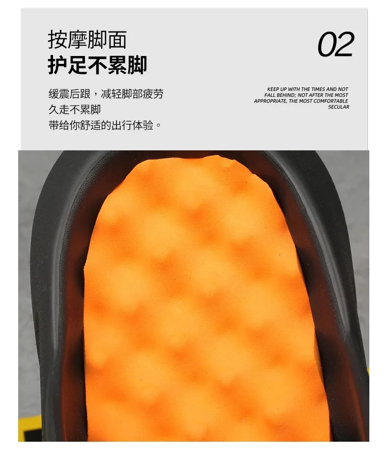 New Summer Man Massage Slippers 2026 Indoor Outdoor Beach Sandals Soft Bottom Casual Slippers Male Flip Flops Mens Sandals