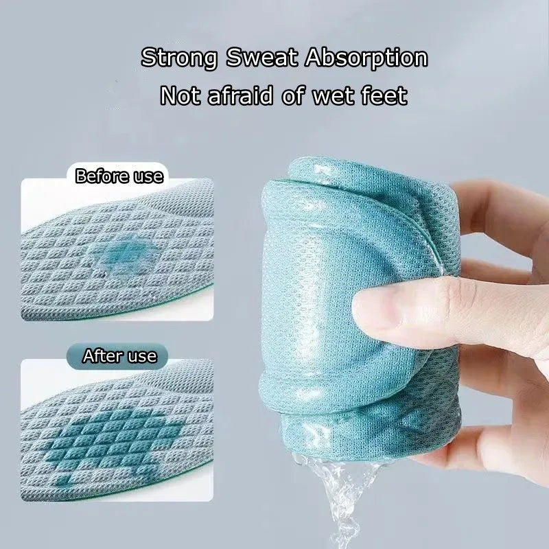 Summer Deodorant Sports Insoles for Shoes Sweat-absorbing Breathable Deodorant Anti-sweat Soft Shoe Pads Inserts for Man Women