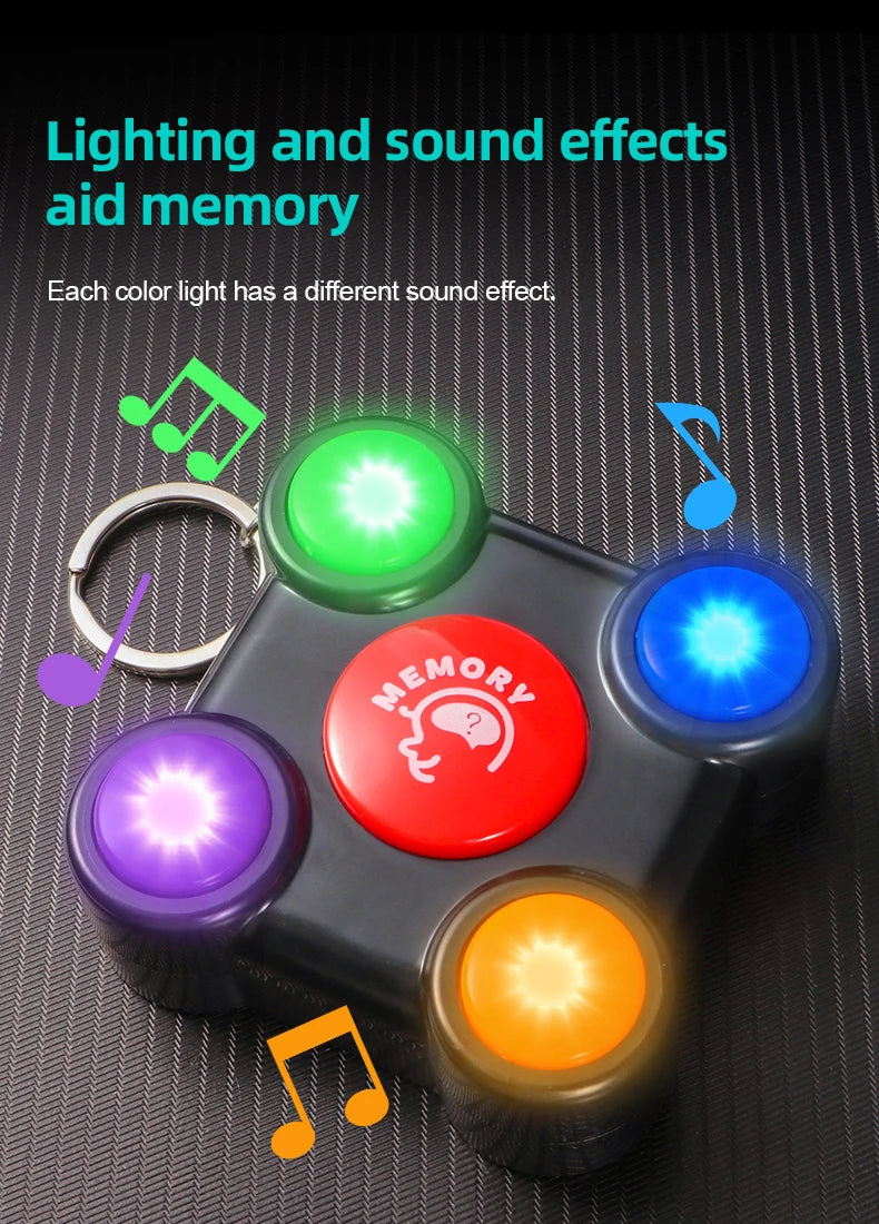 Puzzle and Memory Training Machine - Parent child Interactive Thinking Development Brain Toy - Creative Flash Sound - Mini Elect