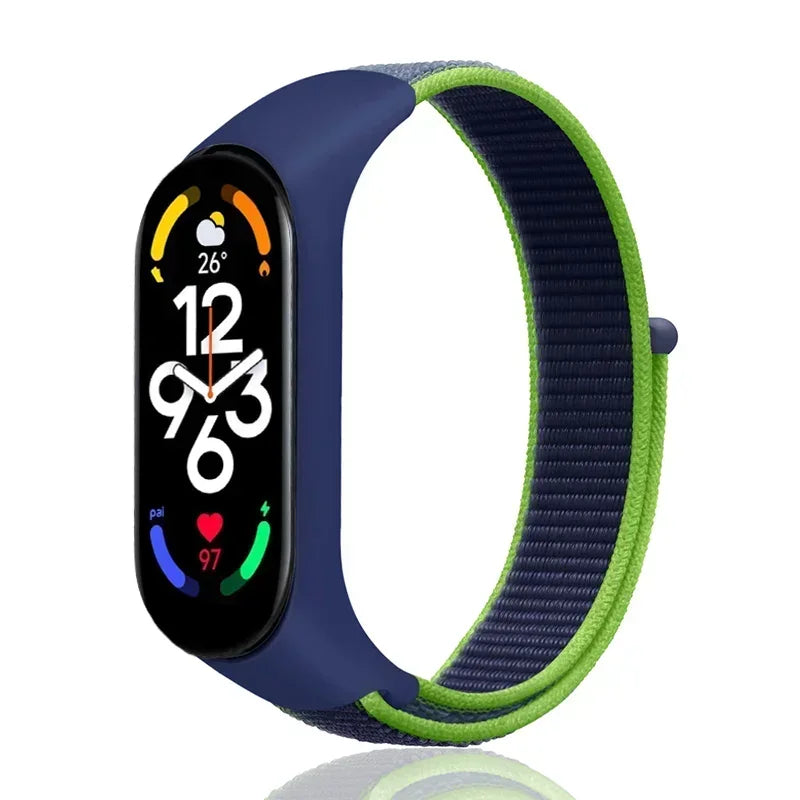 Nylon loop Mi band 4 5 6 Strap Replacement Soft Adjustable Wrist Watchband Pulsera correa For Xiaomi Mi band 3 4 5 6 7 Bracelet