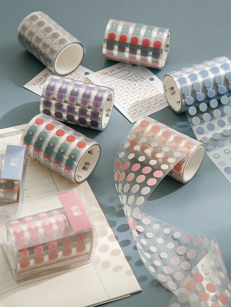 60mm*3m Dot Washi Tape for Diary Scrapbooking DIY Deco Junk Journal Creative Stationery School Supplies Masking Tapes