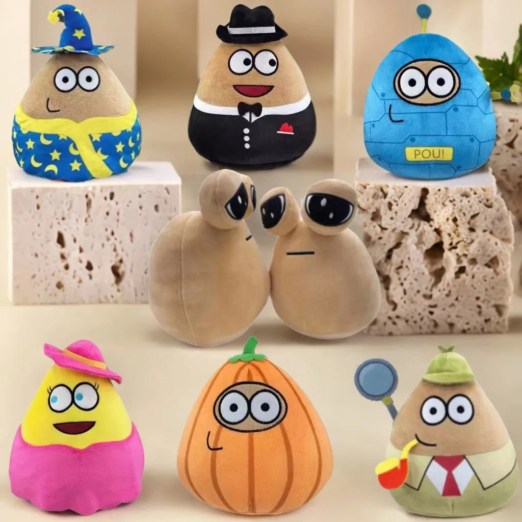 New hot My Pet Alien Pou Plush Toys Anime Game The Maw Pou Doll Kawaii Cartoon Soft Stuffed Pillow Children Birthday Xmas Gif