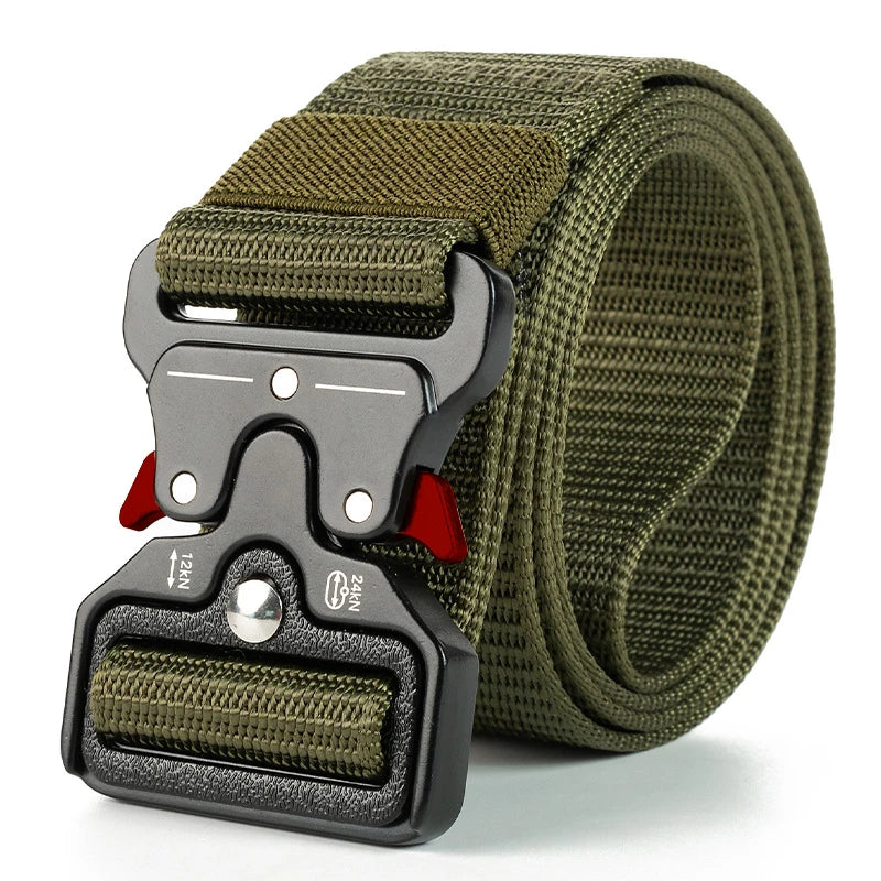 Ceinture tactique authentique à dégagement rapide, ceinture militaire d'extérieur en nylon souple véritable, accessoires de sport pour hommes et femmes, ceinture noire