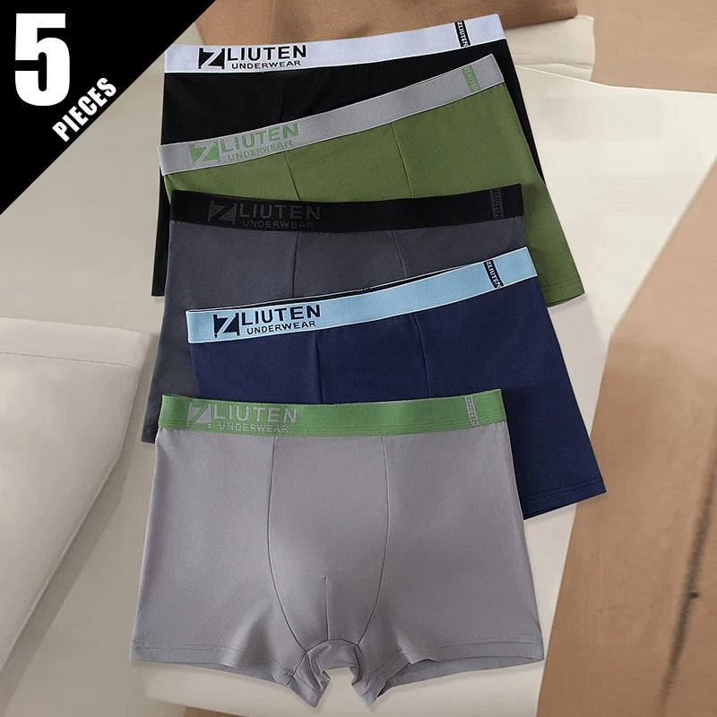 Lot de 5/10 boxers pour hommes, imprimé or noir, confortables et polyvalents, grande taille, sexy, pour jeunes hommes, loisirs sportifs, plage