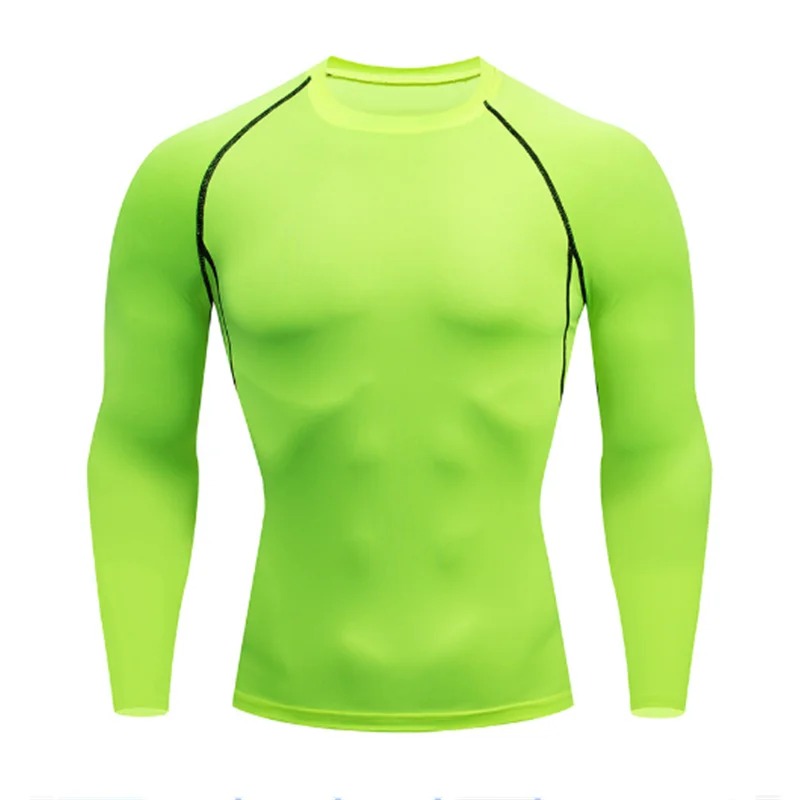 2025 Compressed T-shirt Men's sportswear Running T-shirt Elastic Quick-drying Exercise T-shirt for men exercising in the gym