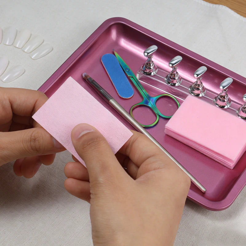 1pcs Stainless Steel Cosmetic Storage Tray Nail Art Equipment Plate Doctor Surgical Dental Tray Nails Dish Tool Storage Tray