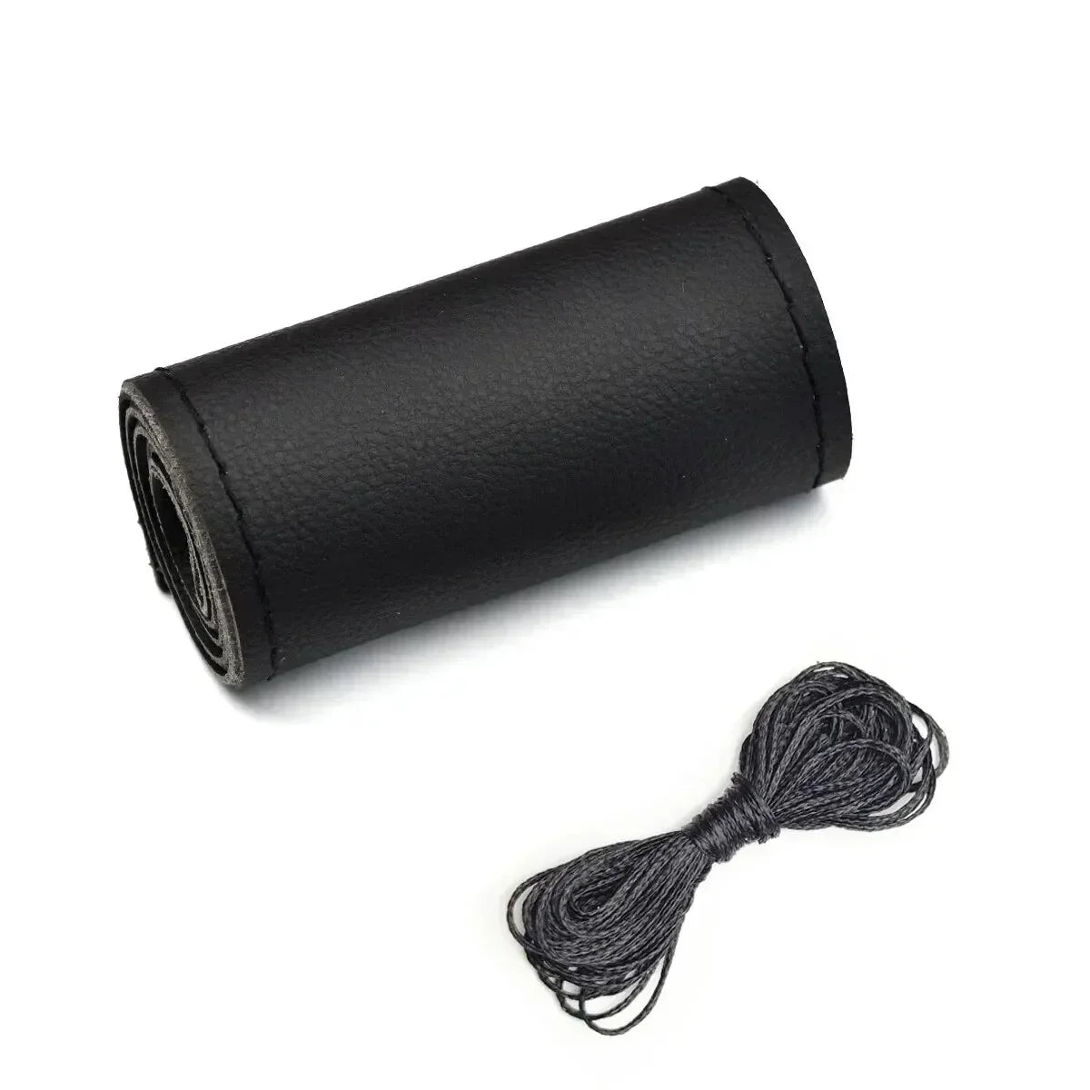Car Steering Wheel Cover Needles And Braid Thread Artificial Leather Car Covers Suite 2 Color DIY Texture Soft Auto Accessories