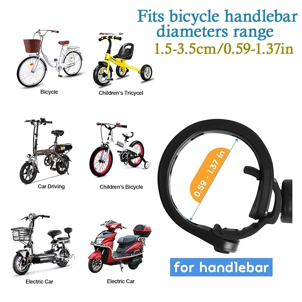 1/2PCS Bicycle Rearview Mirror 360 Degree Adjustable Rotatable Universal Cycling Handlebar Rear View Mirrors for MTB Road Bike