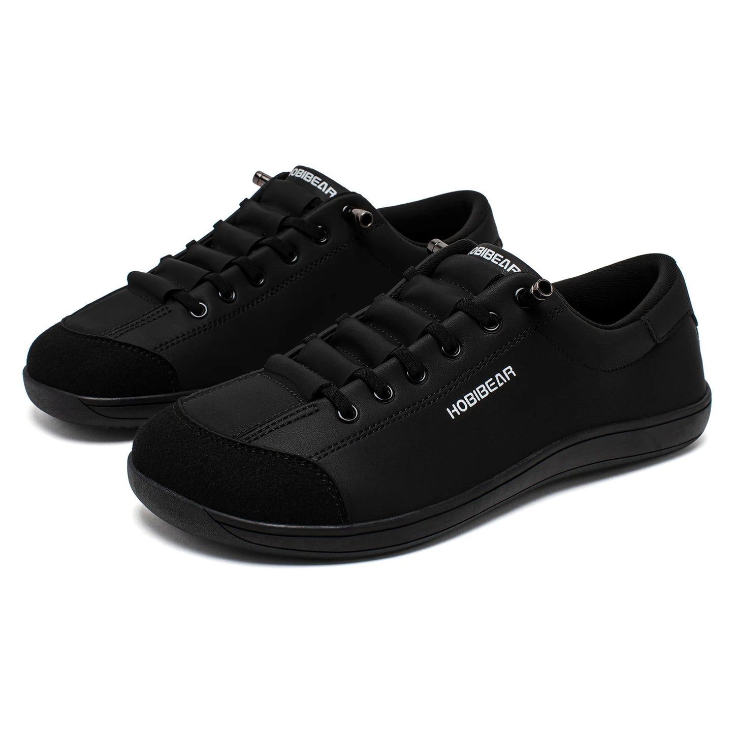 HOBIBEAR Unisex Barefoot Wide Toe Shoes Women Men Artificial Leather Minimalist Sneakers Adjustable Slip On Walking Shoes - Shoppiline