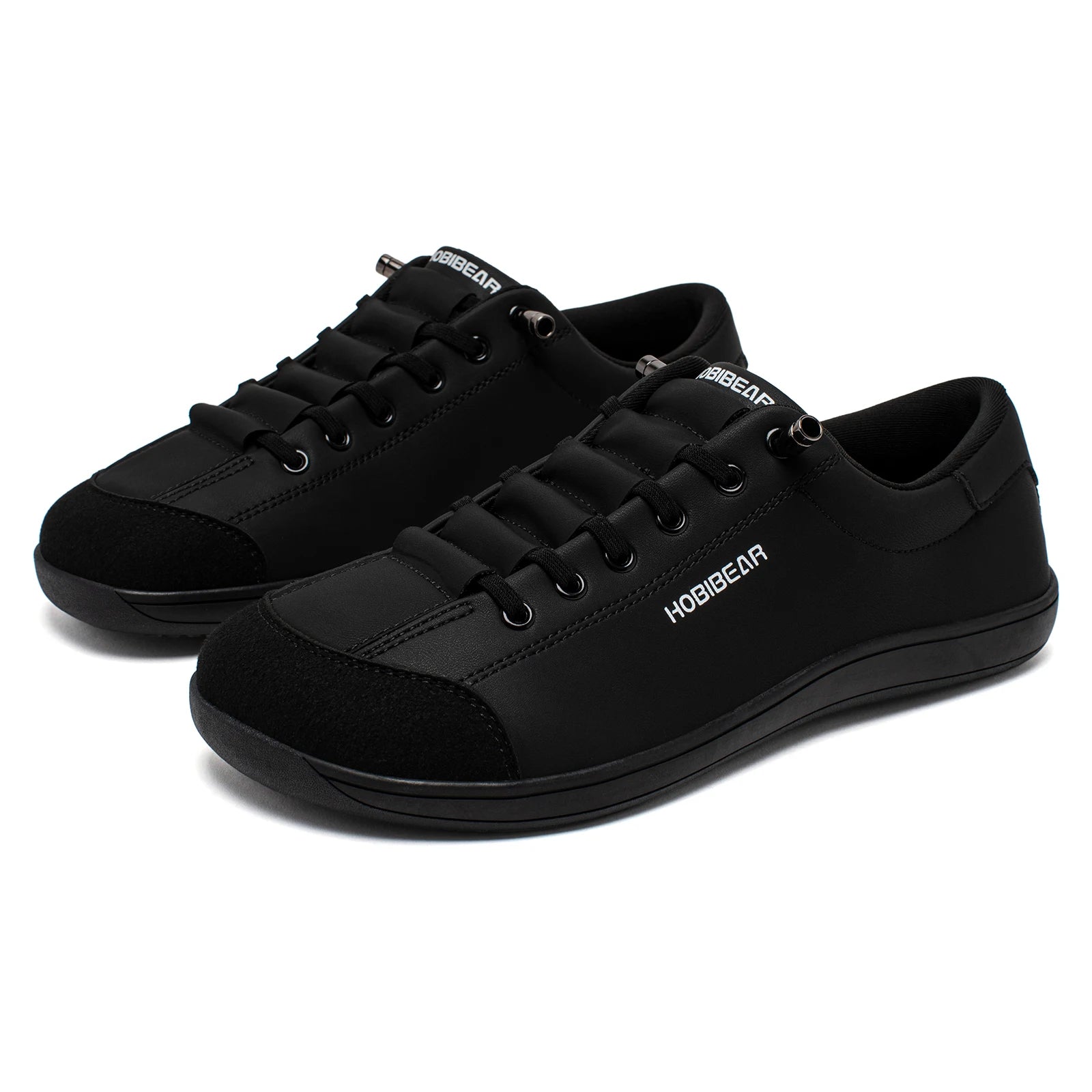 HOBIBEAR Unisex Barefoot Wide Toe Shoes Women Men Artificial Leather Minimalist Sneakers Adjustable Slip On Walking Shoes - Shoppiline