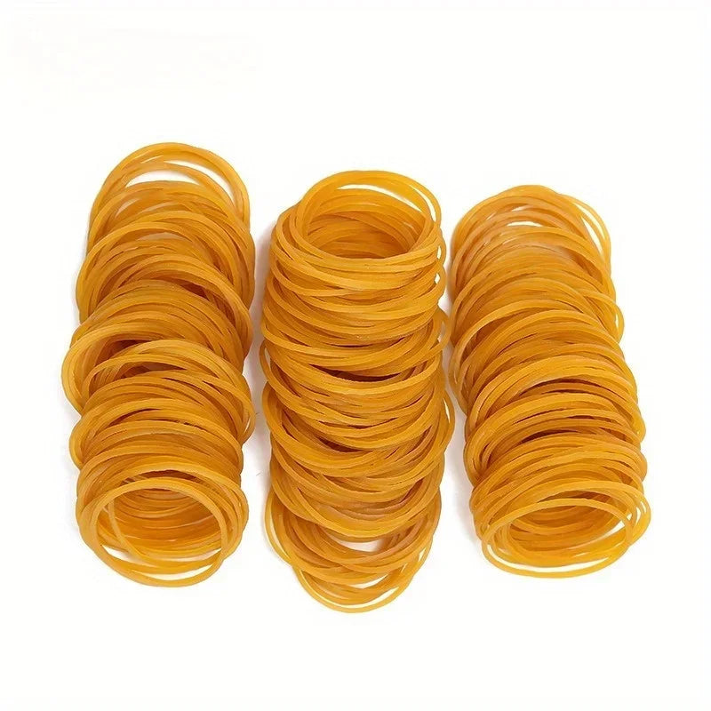 High elastic yellow rubber band - set of 100/300/666 pieces, with a diameter of 38 millimeters, durable natural rubber, suitable
