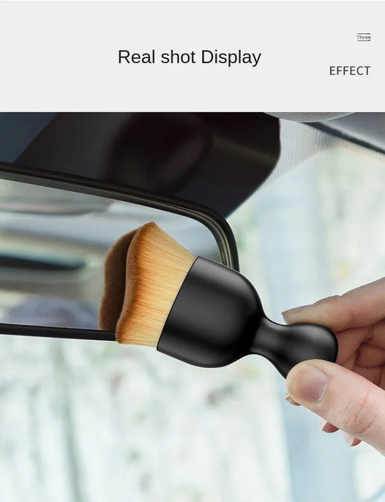 Auto-Lüftungsreiniger weiche Bürste mit Gehäuse Auto-Innenraumreinigungswerkzeug Künstliche Auto-Bürste Auto-Spaltenentstaubung Auto-Detailing