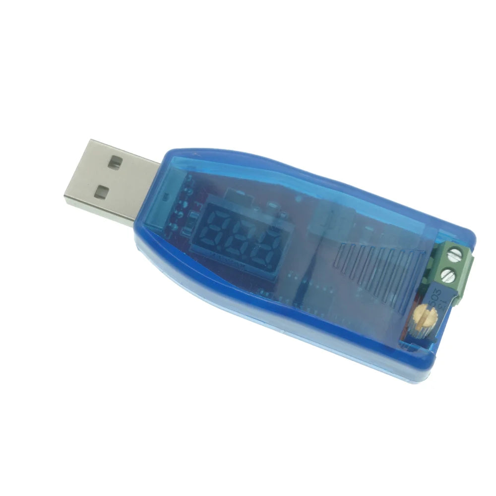 USB DC-DC Buck Boost Converter, 5V Input to 1-24V Adjustable Voltage Regulator Module with Potentiometer LED Power Supply Module