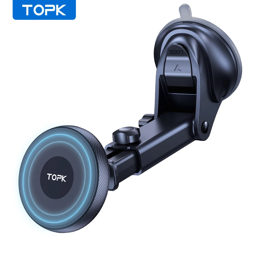 TOPK Universal Car Phone Holder Magnetic for Magsafe 360° Rotation Car Mount for Air Vent & Dashboard Windshield for All Phones - Shoppiline