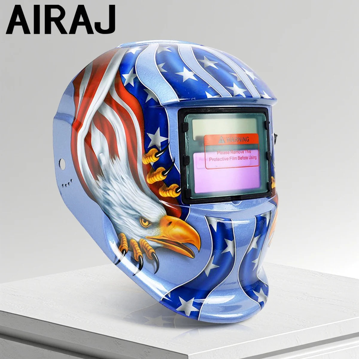 AIRAJ Welding Helmet Auto Darkening Welding Mask For TIG MIG ARC Welder Machine Large View True Color DIN9-13 93*42MM Vision - Shoppiline