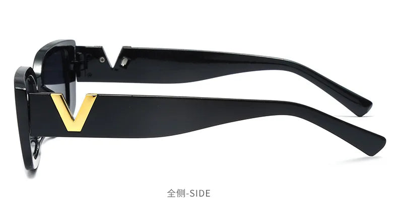Fashion Rectangle Sunglasses Women Luxury Brand Vintage Small Frame Sun Glasses Ladies Classic Black Square Eyeglasses Oculos