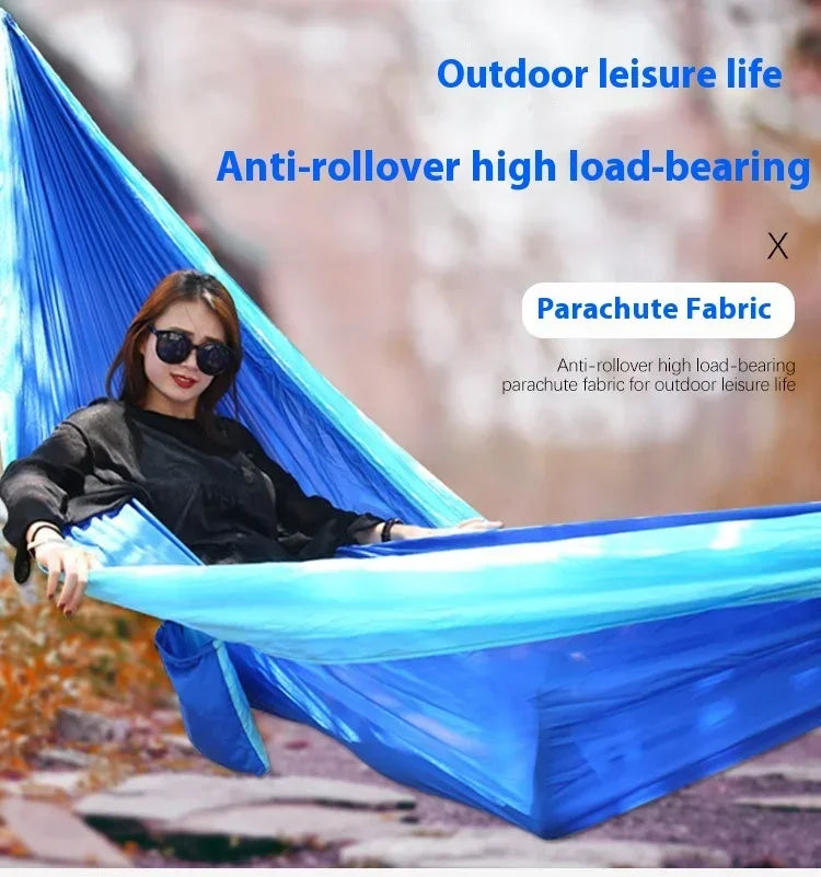 Ultra-Light Camping Hammock 300kg Load Capacity Breathable Quick-Drying Parachute Nylon Portable for Outdoor Indoor Garden