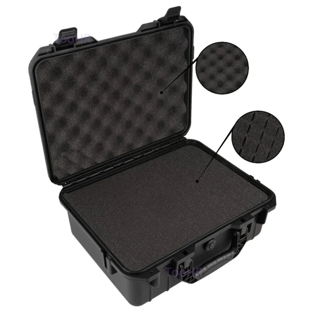Waterproof Hard Carry Case Bag Toolbox With Pre-cut Sponge Storage Box Safety Protector Organizer Hardware Box Impact Resistant - Shoppiline