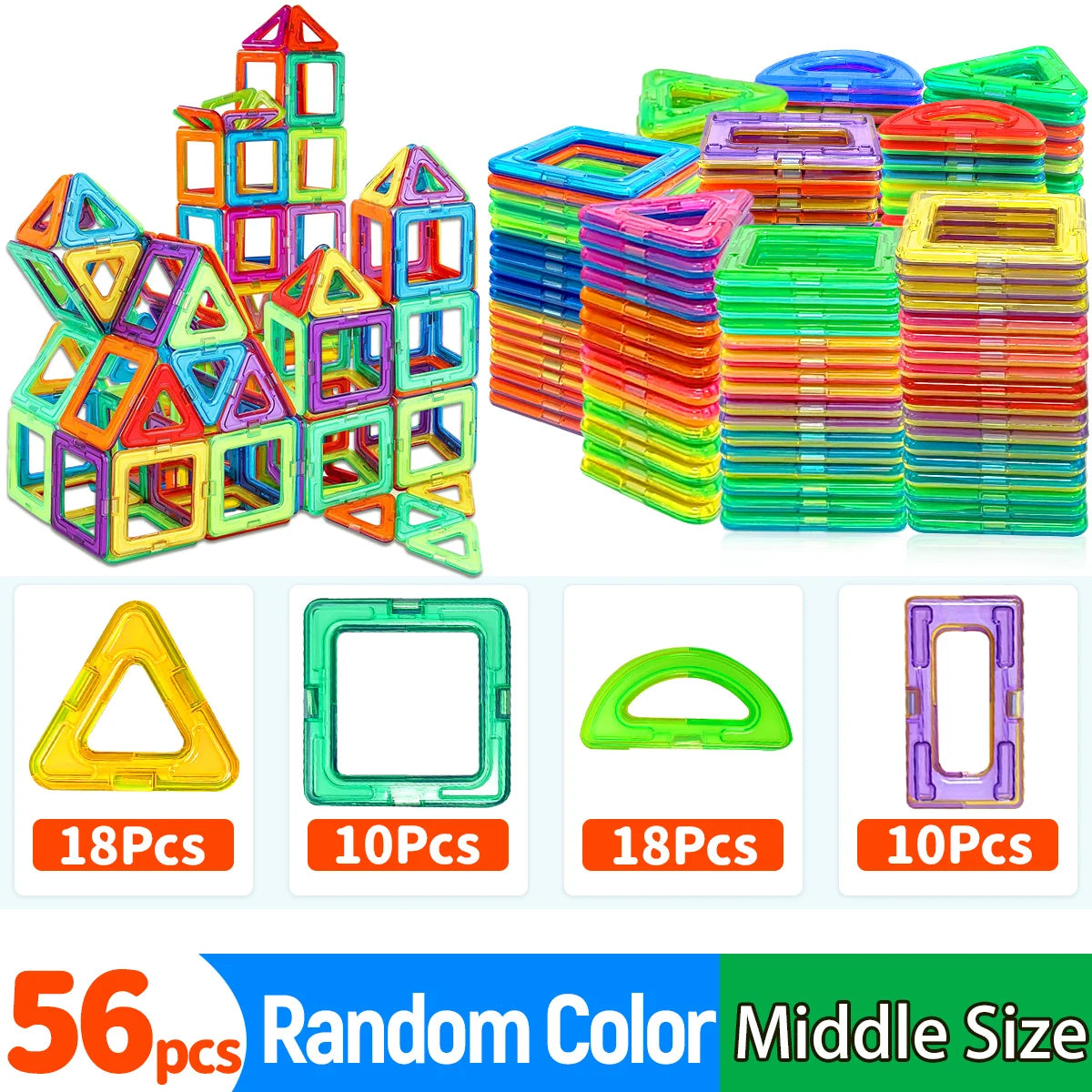 Magnetic Building Blocks Construction Sets Toy For Kids DIY Toys STEM Learning Educational Magnet Toys Birthday Gift