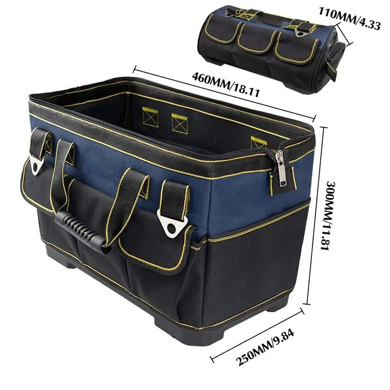 Multifunctional 13in-23inch Tool Bag Thicken big Capacity Waterproof Wear-Resistant Toolkit MultiPocket Electrician Storage Bag - Shoppiline