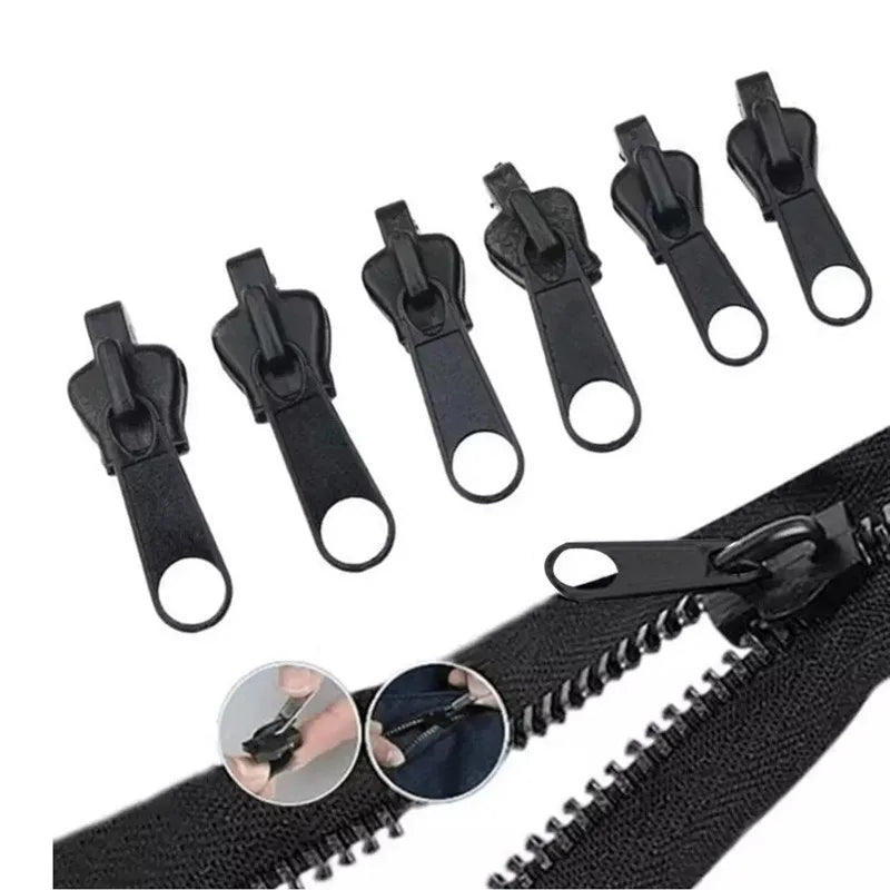 6Pcs Black Universal Instant Fix Repair Kit Replacement Zip Slider Teeth Design Arts, Crafts and Sewing