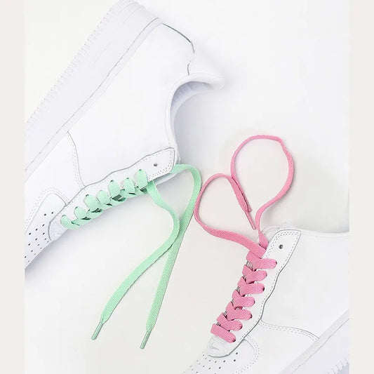 1Pair Flat Shoelaces Classic Quality Rope Laces Solid Casual Sneakers Shoelace Shoe Accessories 100/120/140/160/180CM