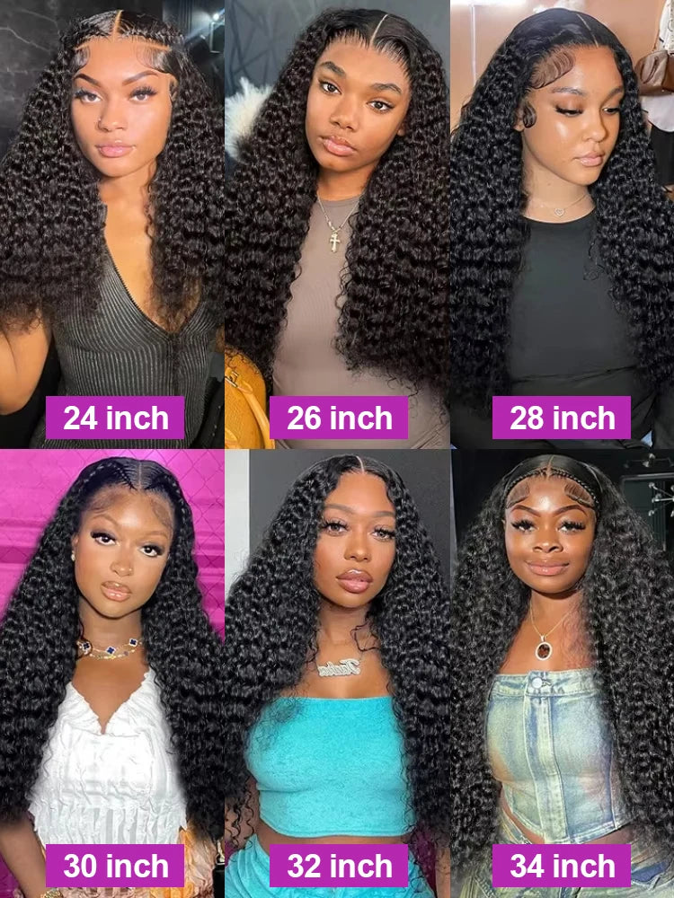 300 % Dichte 13x6 HD Transparent Loose Deep Wave Lace Frontal Perücke Brasilianisch 40 46 Zoll 13x4 360 Lockige Lace Front Perücken Für Frauen