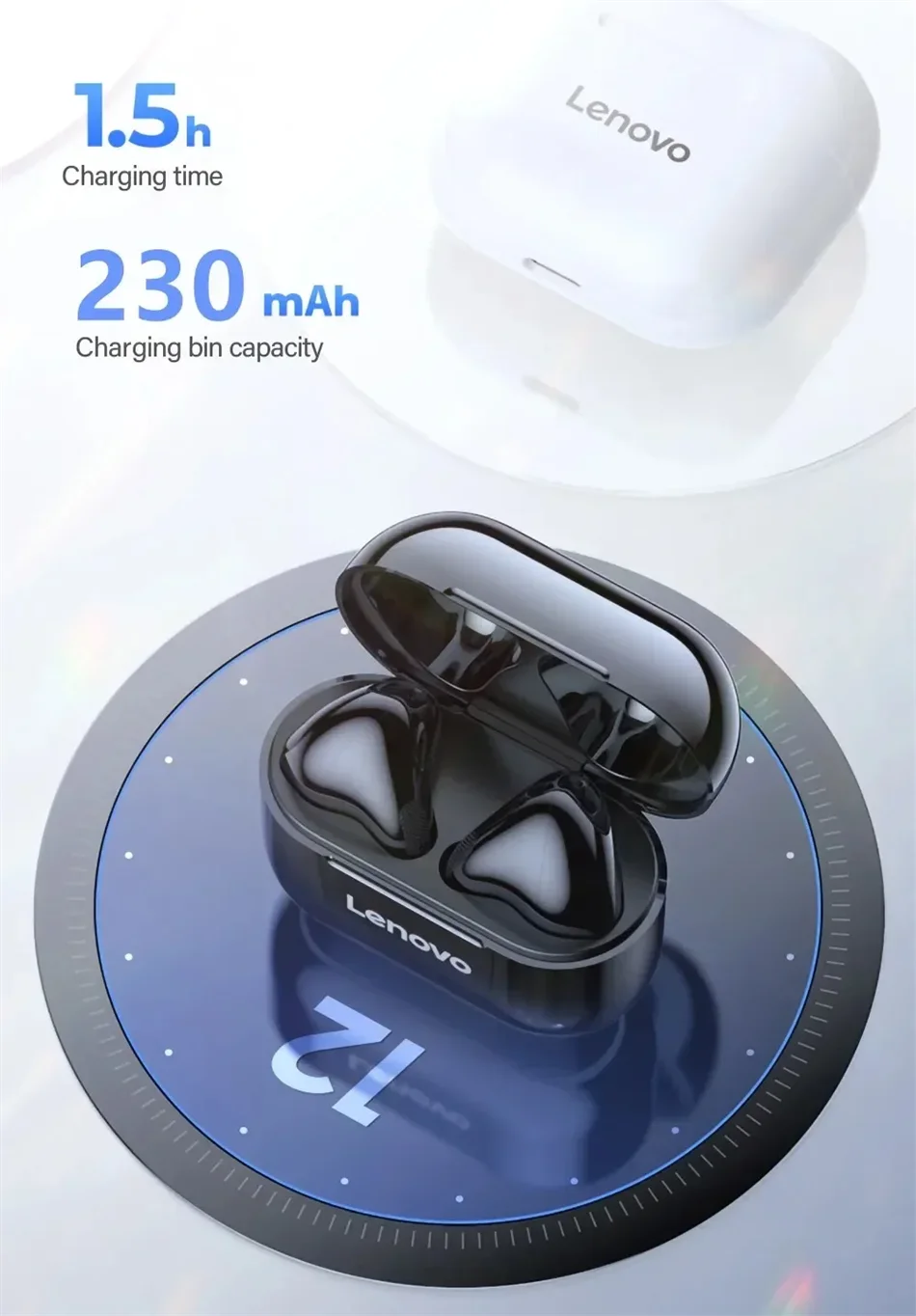 LenovoLP40 Bluetooth Earphones TWS Immersive Sound HIFI With Mic Wireless  Headphones Touch Control HD Call Game Earbuds fashion
