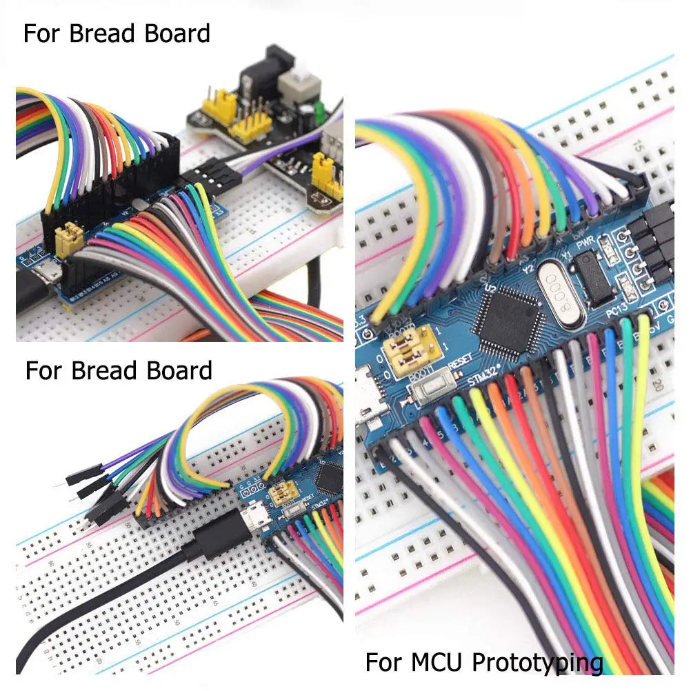 120pcs Dupont Cable 40Pin Jumper Wire 10CM/20CM Male to Male Male to Female Female to Female for DIY Kit  Multicolored Ribbon