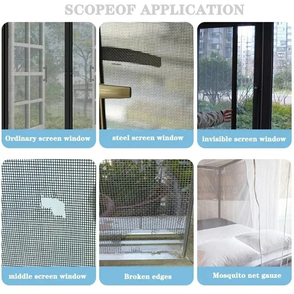 Strong Window Screen Repair Tape Waterproof Anti Mosquito Door Mesh Patch Tape Broken Holes Repair Essential Accessories Tool