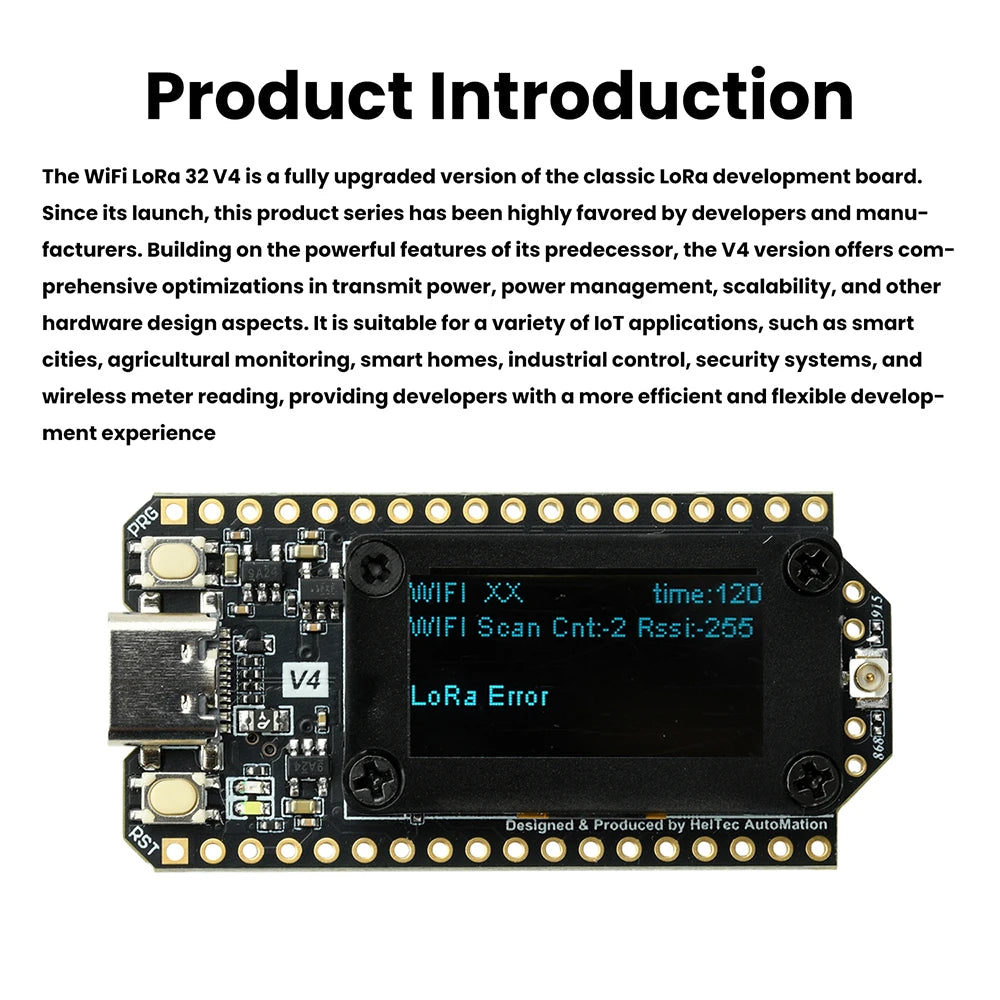 Heltec WiFi LoRa 32 V4 ESP32 SX1262 GPS 0.96 inch OLED Solar Powered Dev-Board WiFi BLE Low Power Type C For Arduino IoT - Shoppiline