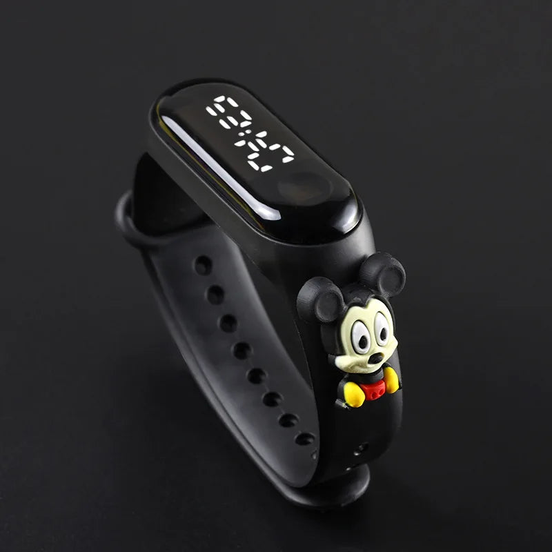 Mode Mickey Kinderuhren für Mädchen Elektronisches Armband Sport Touch LED Spiderman Puppe Kinderuhr Frauen Wasserdichte Uhr