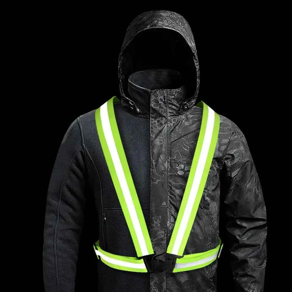 New Highlight Reflective Straps Night Running Riding Clothing Vest Adjustable Safety Vest Elastic Band For Adults and Children