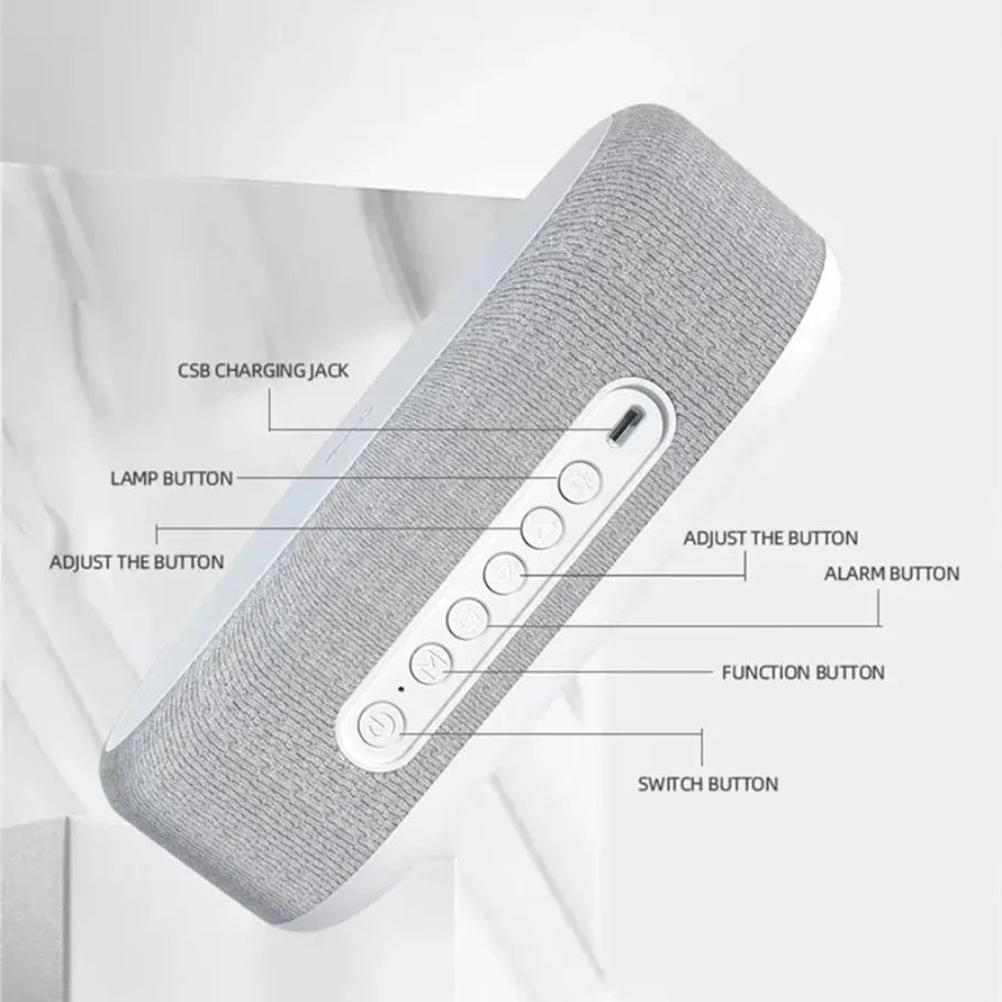 Alarm Clock Wireless Chargers Pad Phone Bedroom Lamp Night Light Desk Thermometer For iPhone 17 16 15 14 13 Fast Charging Dock - Shoppiline